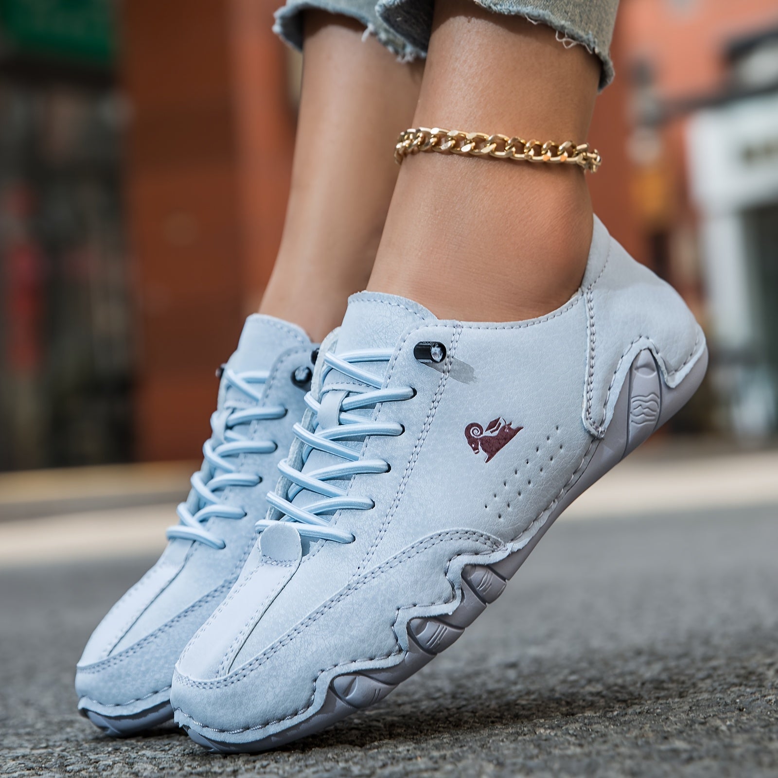 Ayollar uchun nafas oladigan pastki sport poyafzallari, lentalar bilan, kundalik yurish uchun, barcha mavsumlar uchun qulaylik