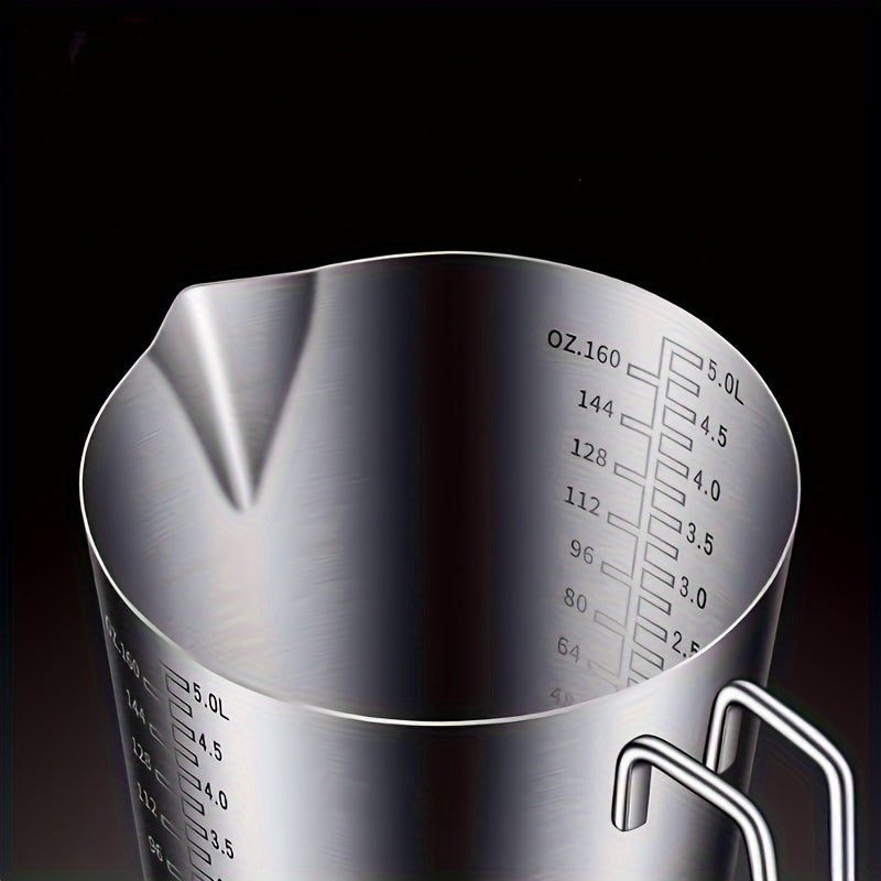 Large Capacity 5000ml Stainless Steel Measuring Cup with Scale for Baking and Milk Tea
