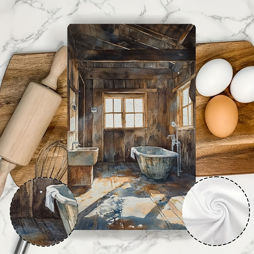 2 ta Coastal Charm oshxona sochiqlari to'plami, yumshoq so'radigan polyester, 40x60 sm