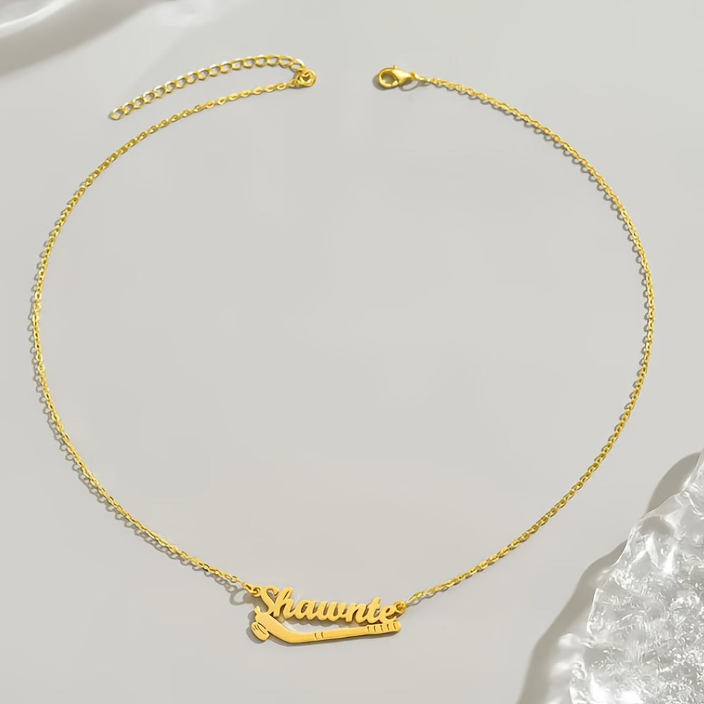 Personalized Stainless Steel Ice Hockey Necklace for Sports Enthusiasts Gift