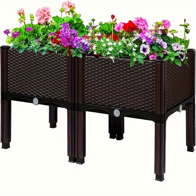 Поднятая клумба с ножками для цветов, овощей, трав, балкона, террасы