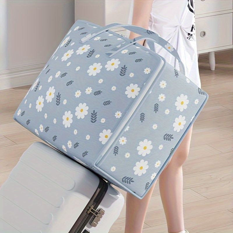 Sayqallashmagan gul dizayni bilan sayohat va uy tashkiloti uchun Daisy kiyimlarini saqlash sumkasi