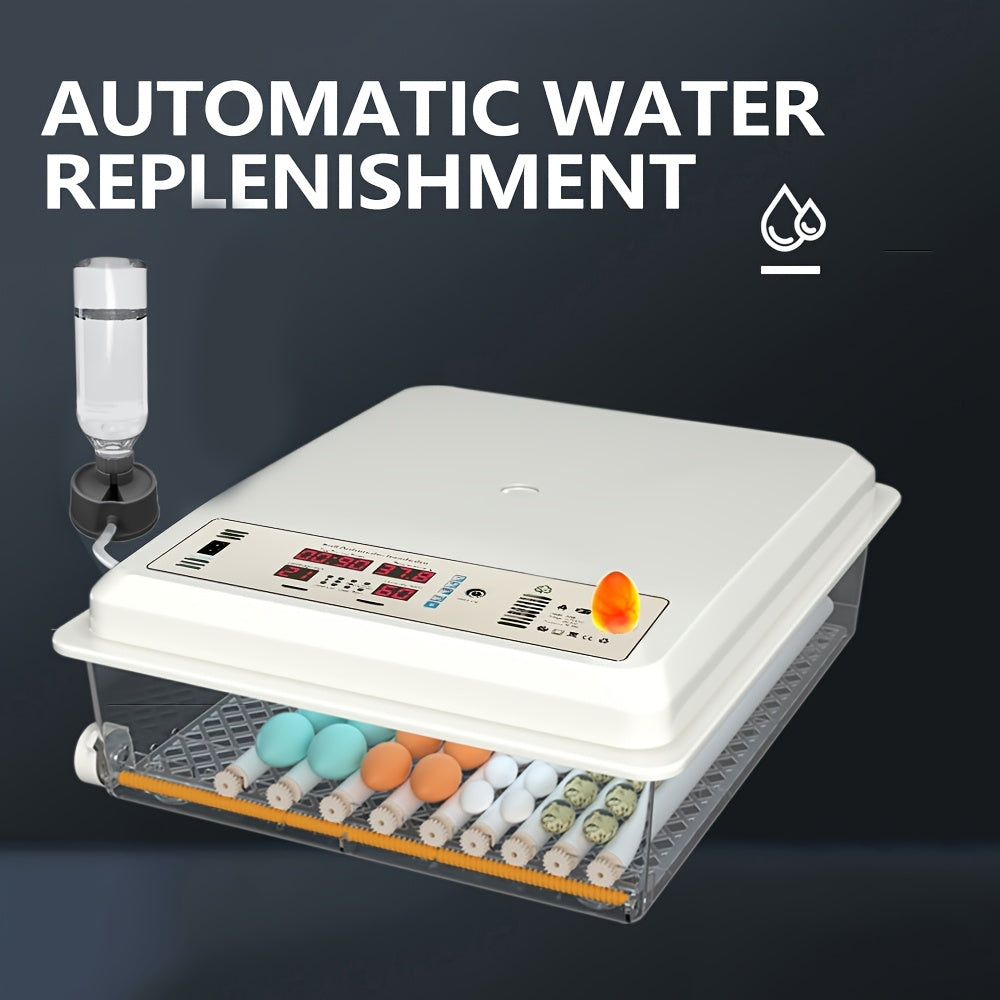 64-Egg Capacity Digital Egg Incubator with Automatic Turn and Temperature Control