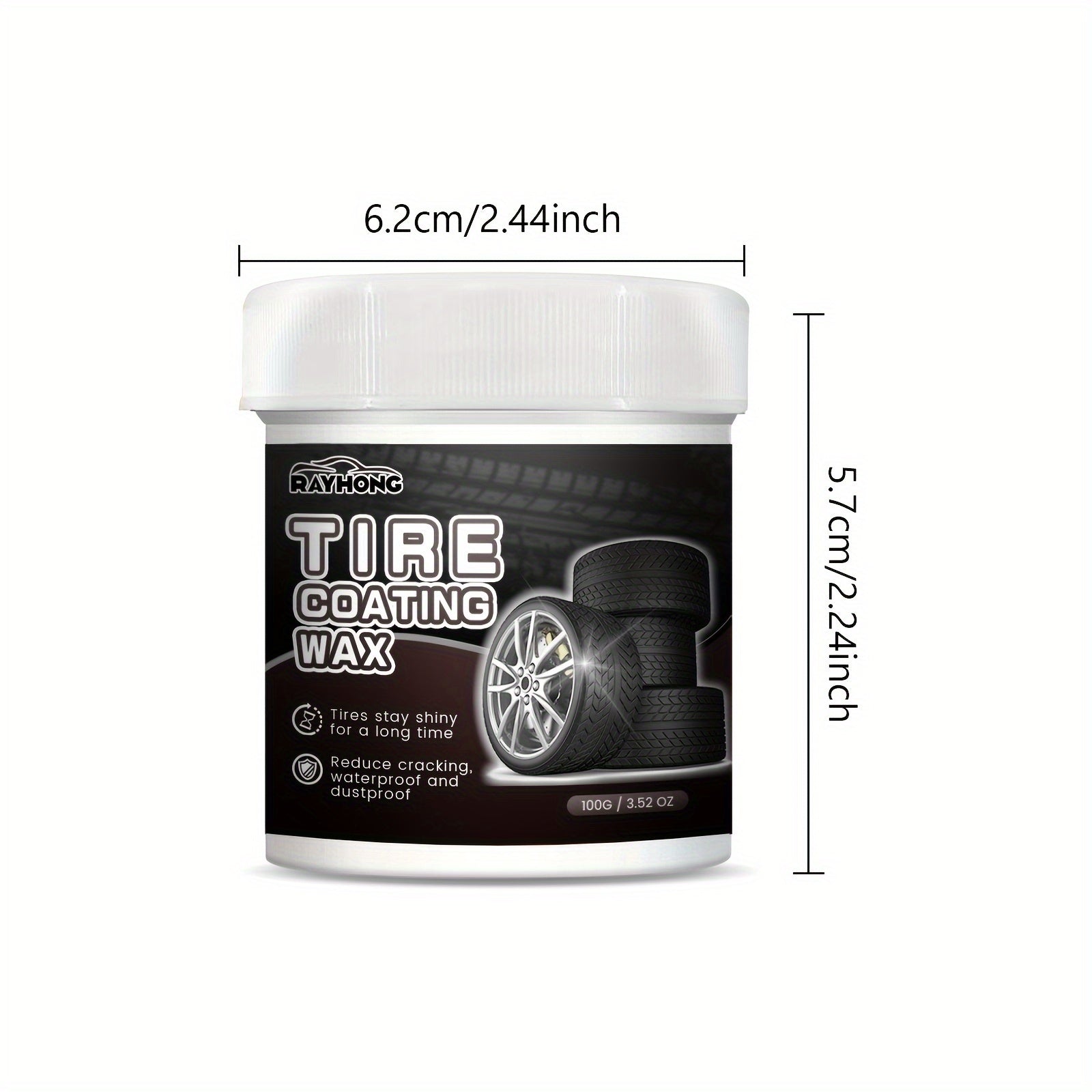 High-Gloss Tire Shine 100G Long-Lasting Deep Color Anti-Aging Stain Remover