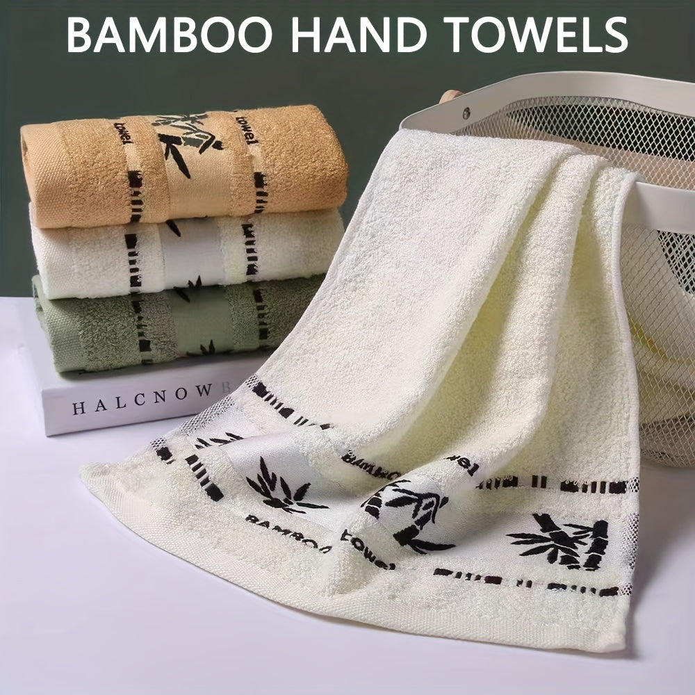 Bamboo Fiber Towel Set 9 Pieces Quick-Dry Embroidered Bath and Hand Towels