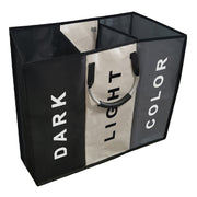 Large 240L Laundry Hamper with 3 Compartments for Clothes Towels and Toys