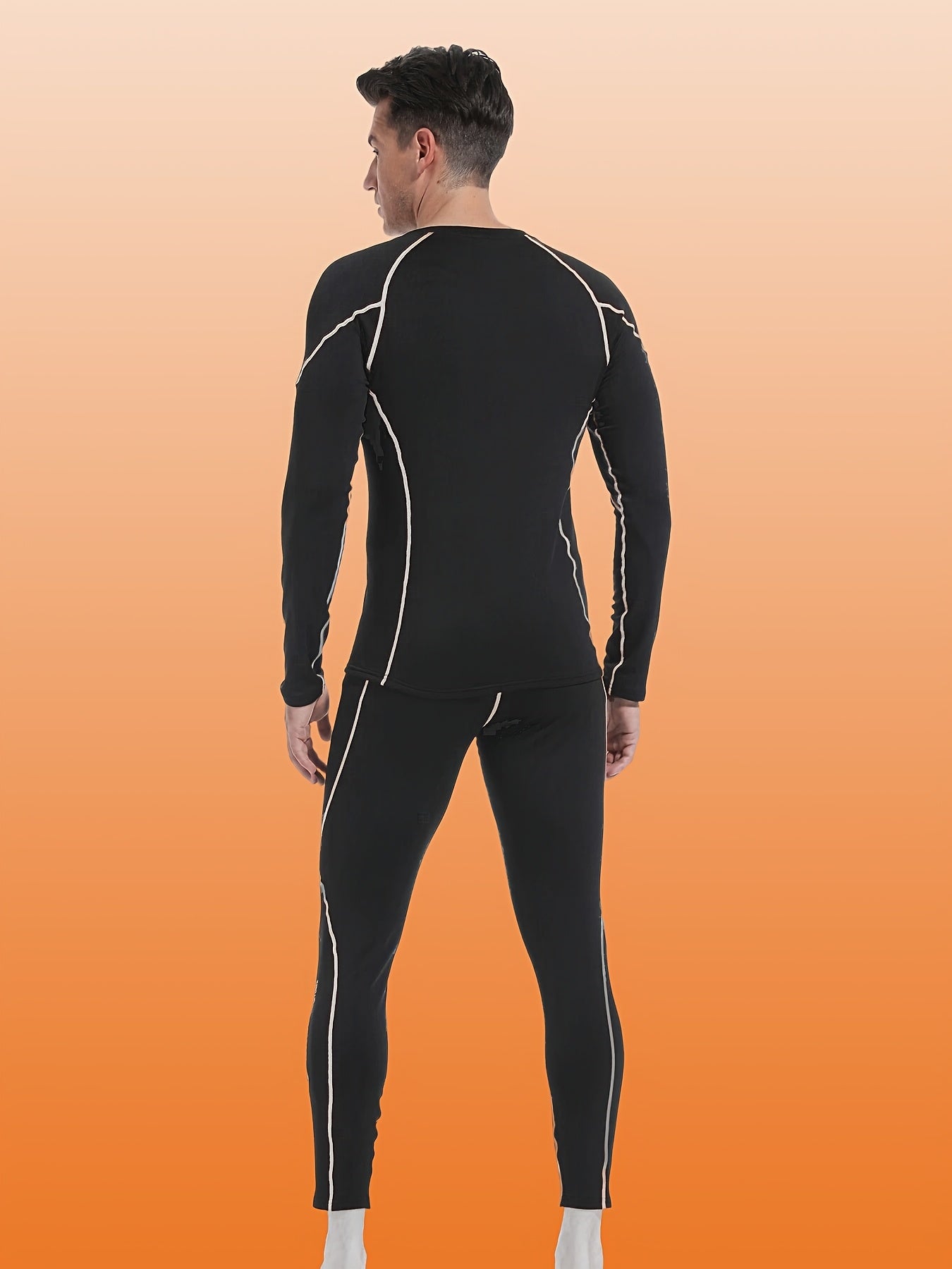 Мужской термальный комплект с бархатной подкладкой для холодной погоды и активного отдыха на открытом воздухе