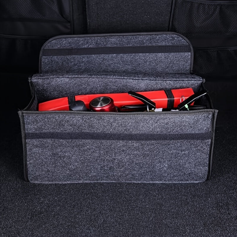 Felt Foldable Car Storage Box Trunk Organizer Polyester Fiber Spacious Seat Organizer