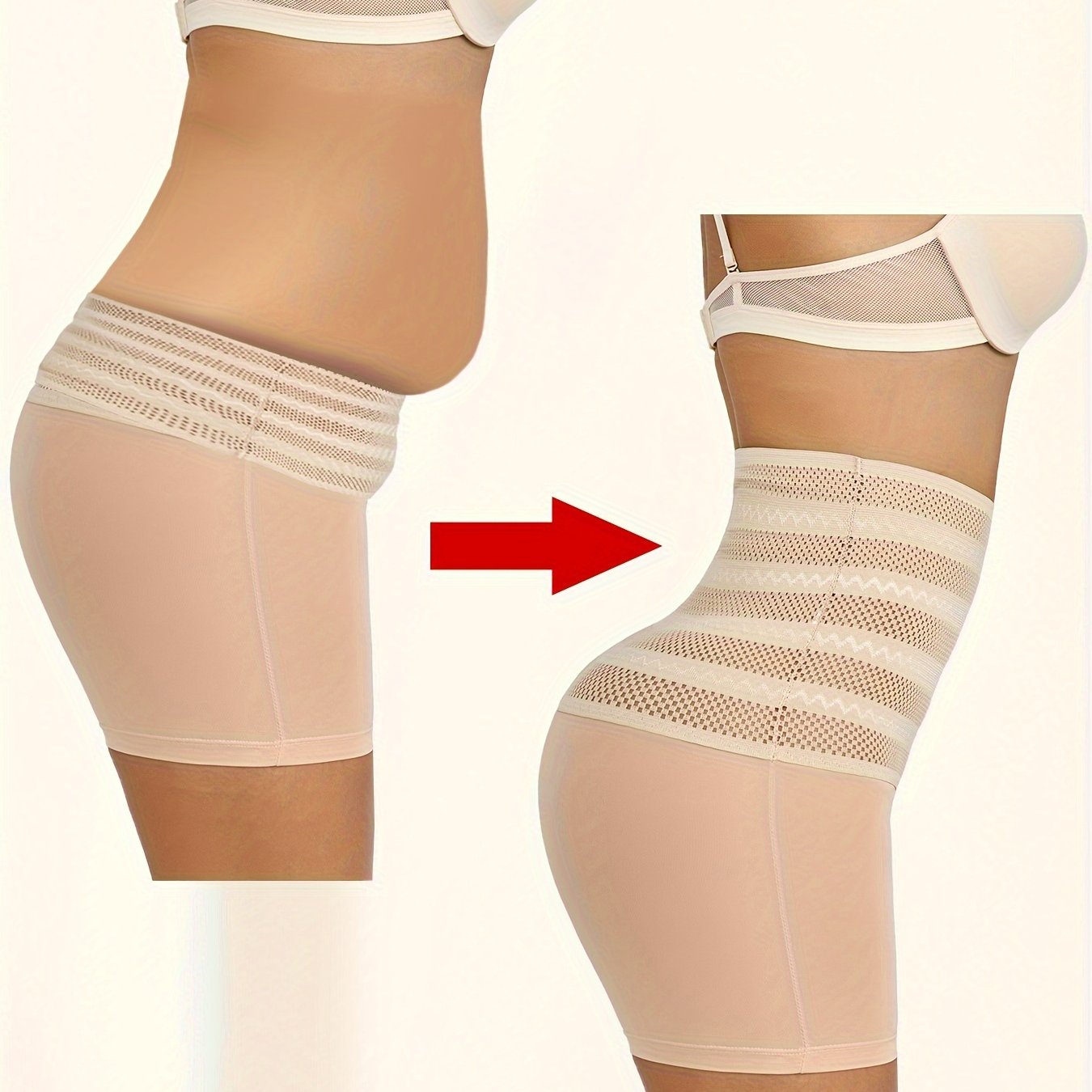 Bragas moldeadoras de cintura alta para mujer, control de abdomen, levantador de glúteos, transpirables, de color sólido