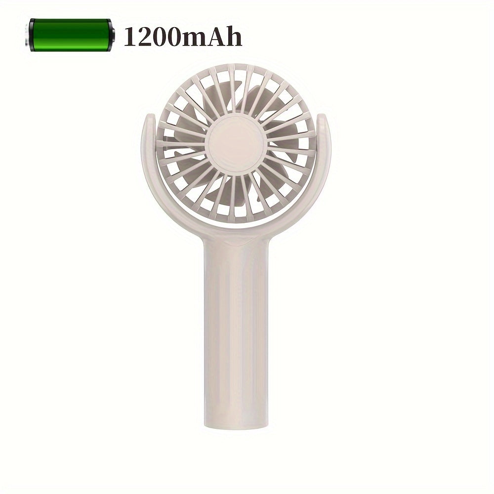 Portable Handheld Fan USB Rechargeable Small Compact Outdoor Use Large Wind Volume