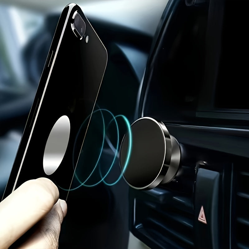 Soporte para teléfono en rejilla de ventilación de coche de aleación de aluminio universal, rotatorio para navegación