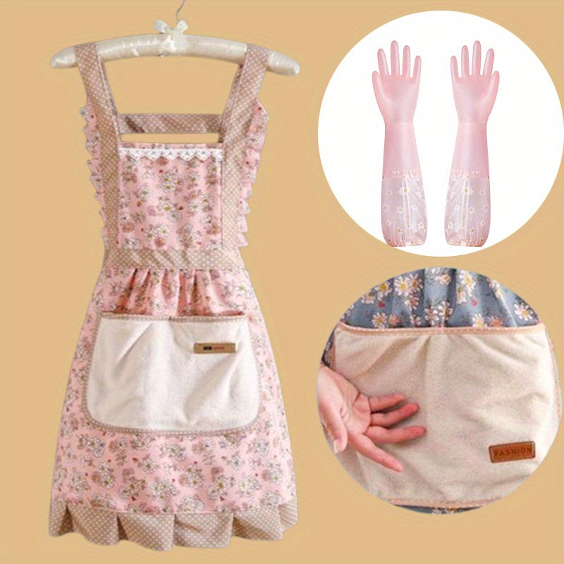 Rangli suv o'tkazmaydigan tozalash qo'llari, oshxona, kir yuvish va hammom uchun tormoq bilan