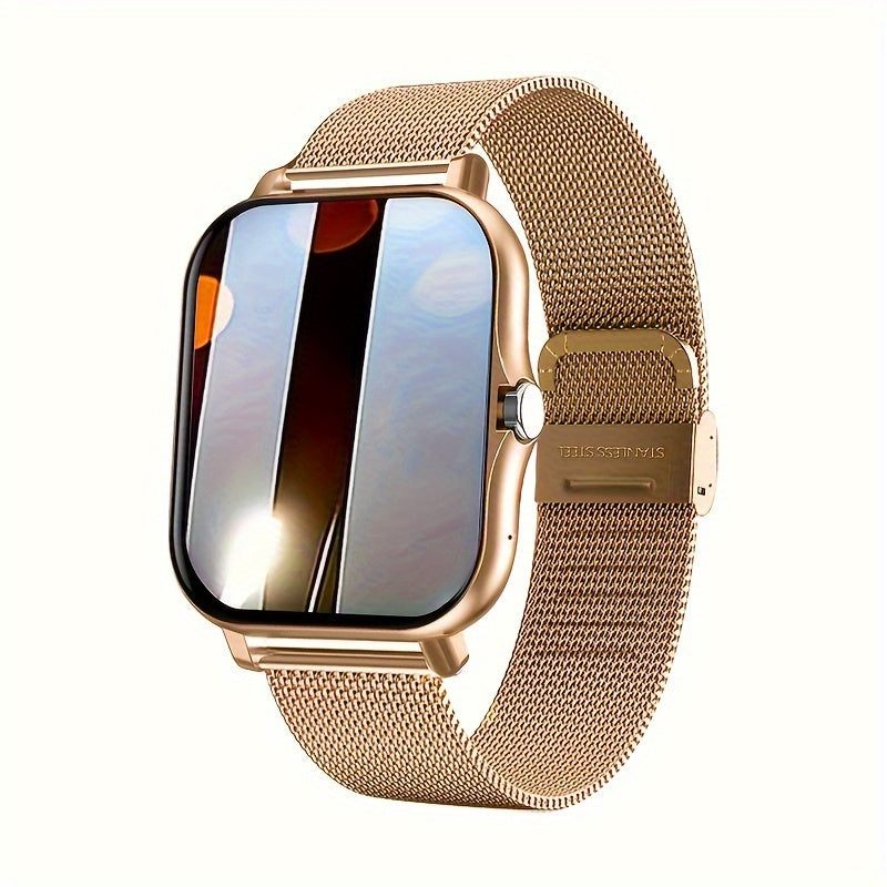 Gender-Neutral Smartwatch with Color Touch Screen, Personalized Dial, Compatible with Android and iOS