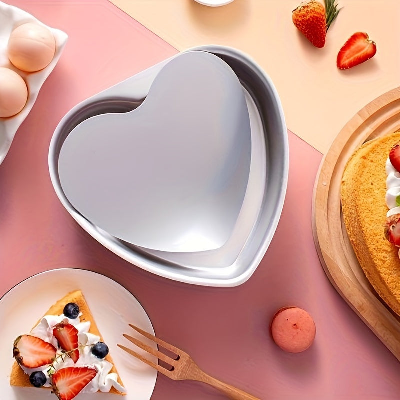 Heart-Shaped Anode Cake Pan and Loose Bottom Cake Molds Set, Non-Stick, Oven Safe, Halloween Baking