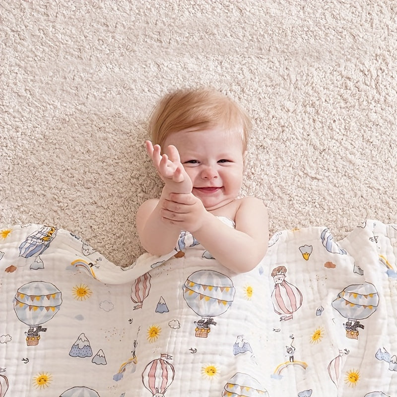 Kids' Bath Towel 69x90cm Bubble Gauze Soft Absorbent Lightweight Machine Washable