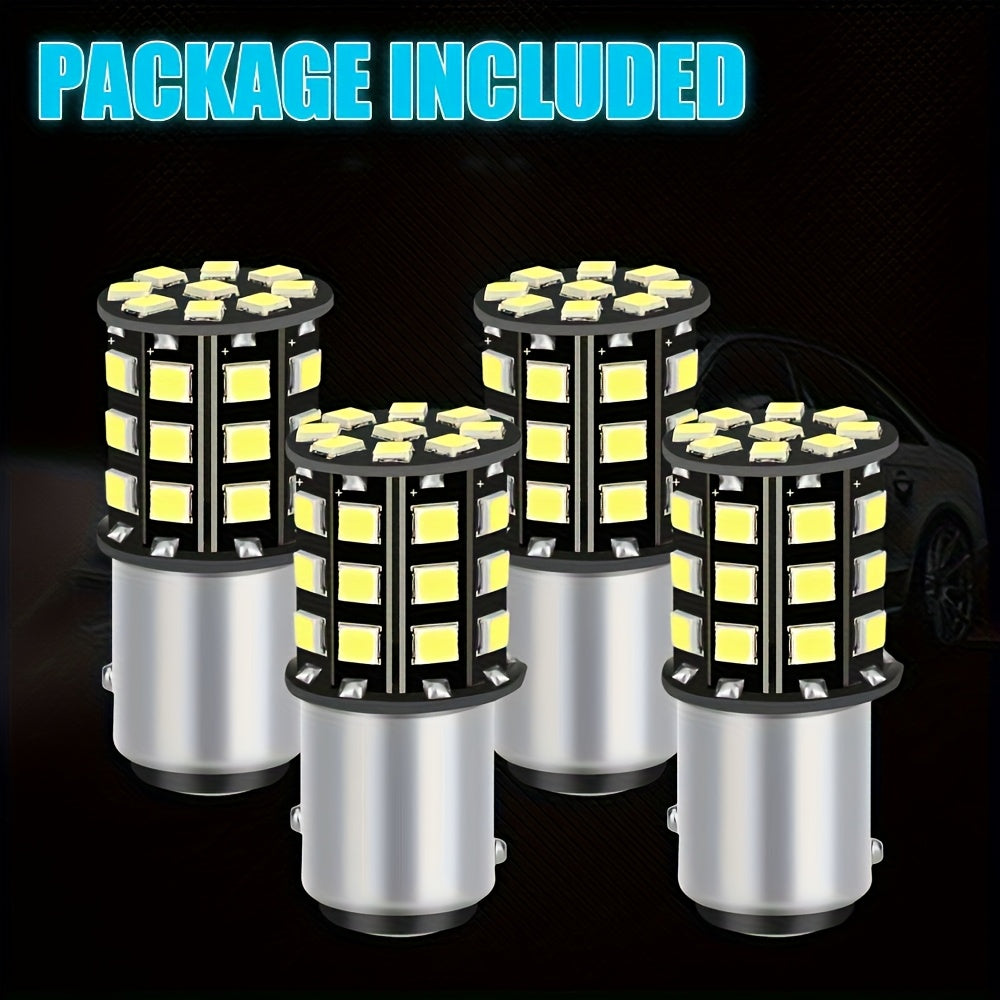 4 ta paket oq LED avtomobil chiroqlari 1157 33-SMD uchun avtomobil, yuk mashinasi, SUV va pikap