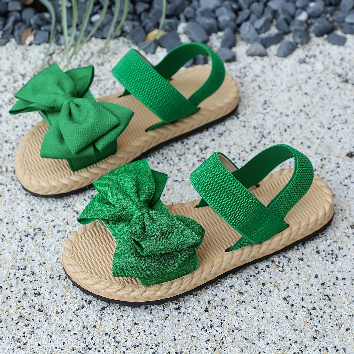 Women Flat Sandals Bow Elegant Bohemian Wedding Party Shoes