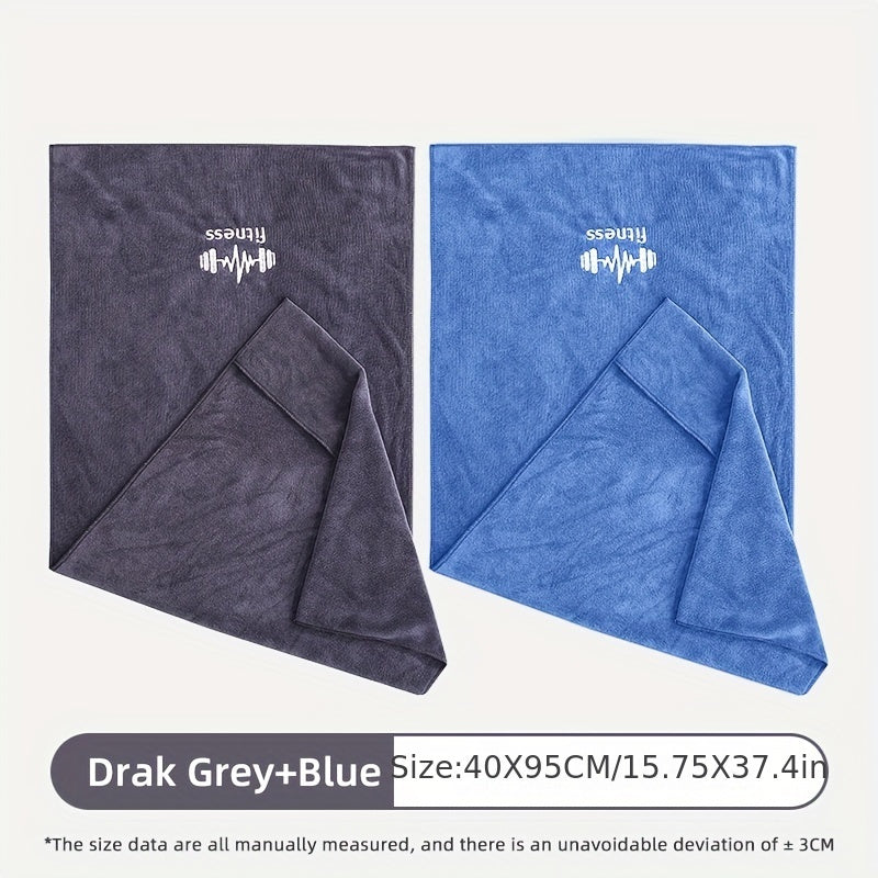 Absorbent Quick-Dry Sports Towel with Sleeve Cover for Fitness Running Outdoor Activities 40x96cm