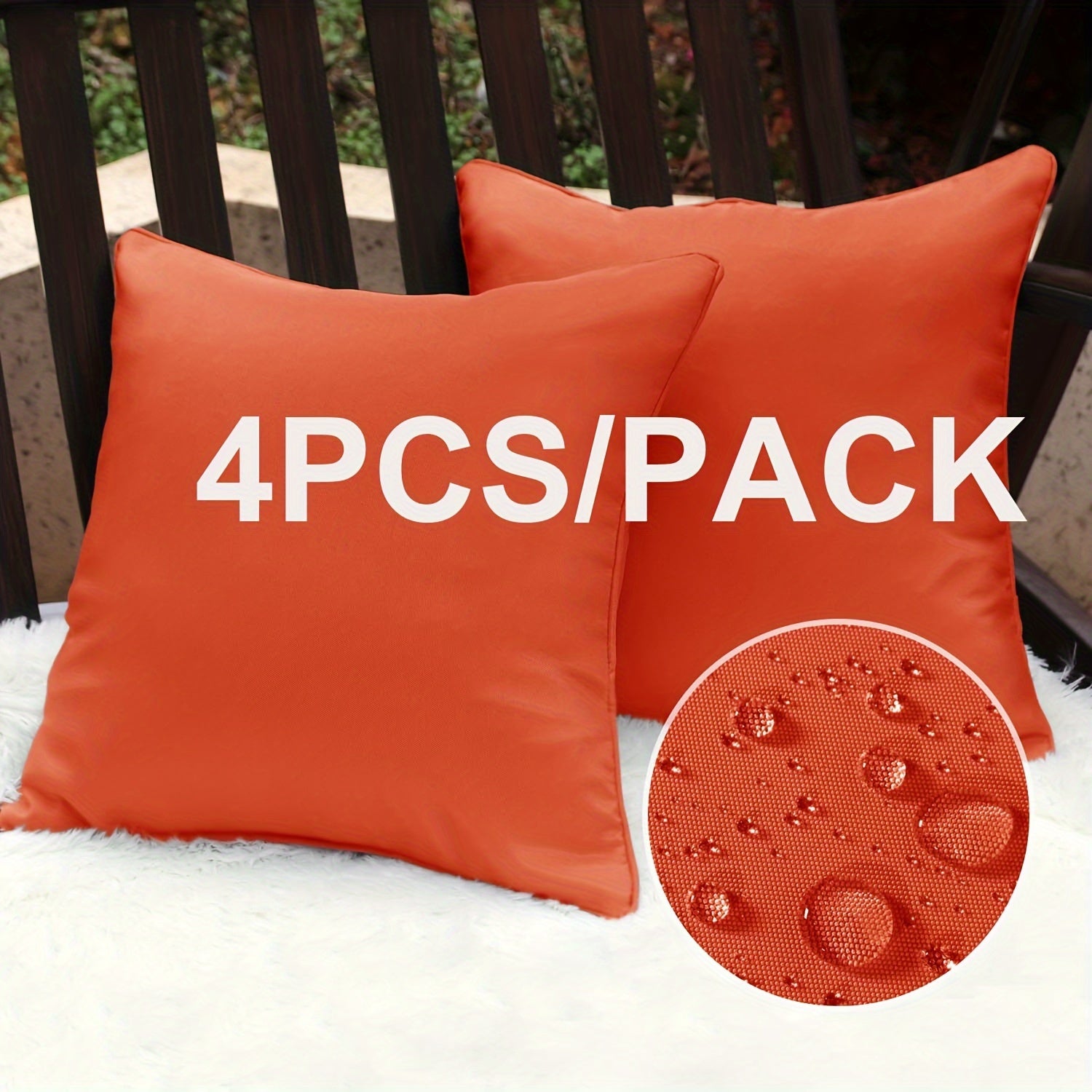 Outdoor Square Garden Cushion Cover for Patio Sofa Tent Decorative Throw Pillow Shell