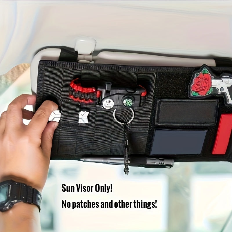 Car Interior Organizer for Men Women Vinyl Tactical Storage for Documents Phones