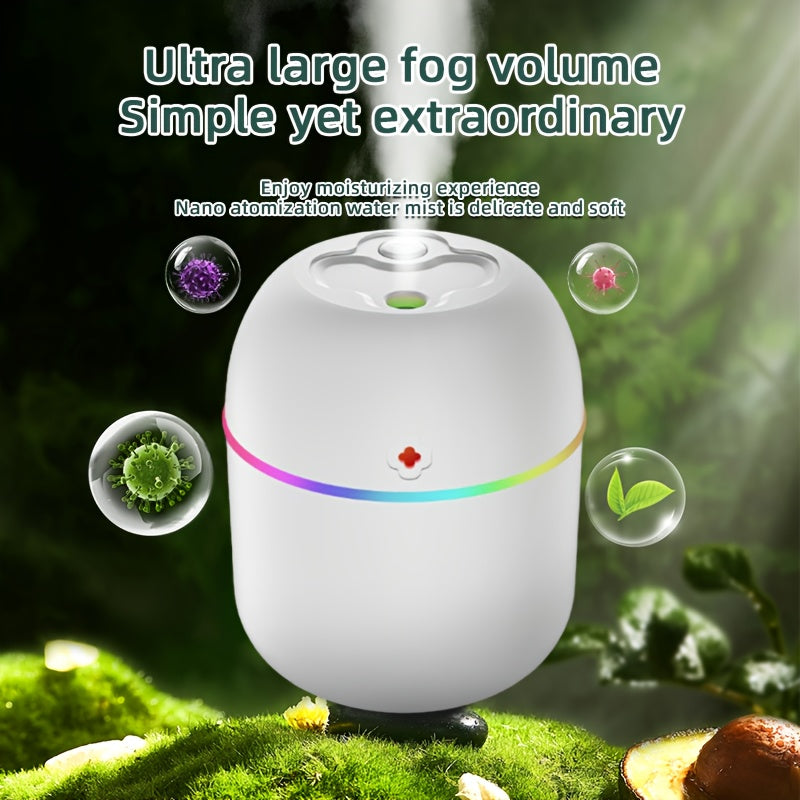 Yotoq xonasi, ofis, avtomobil uchun kechqurun chirog'i bilan aromaterapiya namlantirgichi USB bilan quvvatlanadi