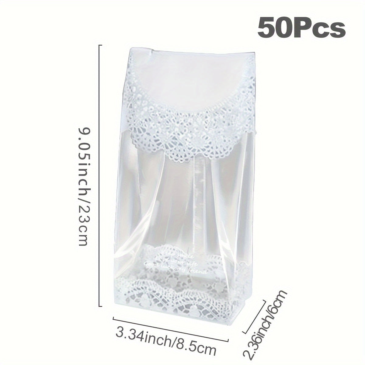 50 Pack Self-Adhesive Cookie Bags for Treats Candy Biscuits Party Favors