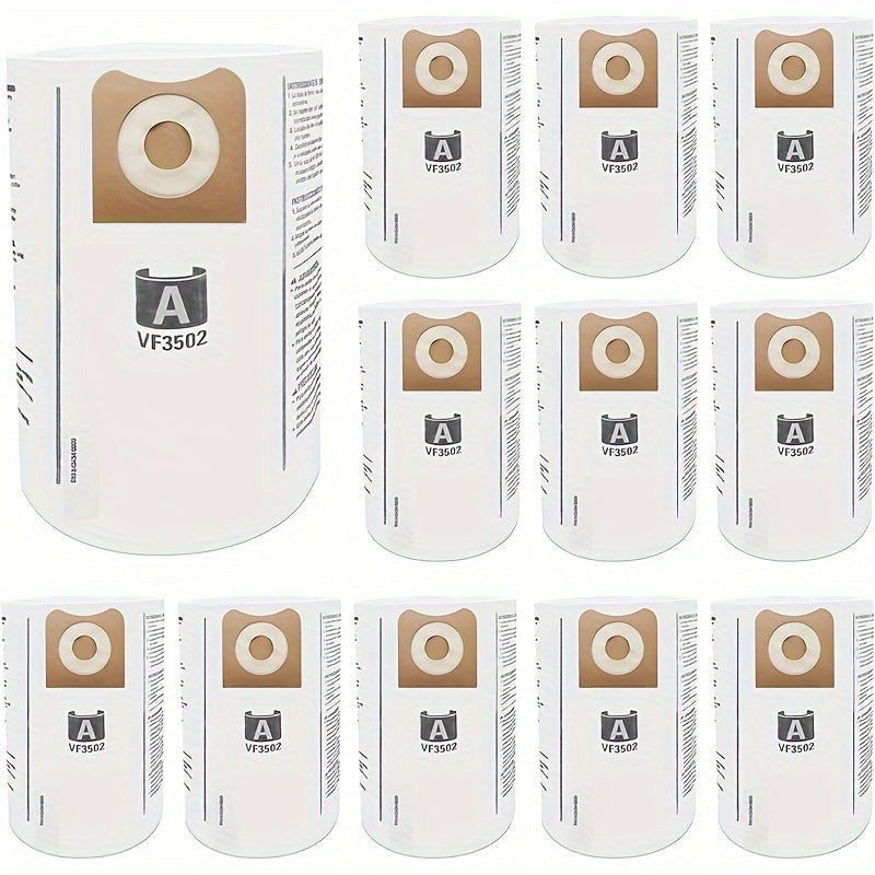 12 Replacement Vacuum Dust Bags for Shop Vac 45-60L, High Efficiency