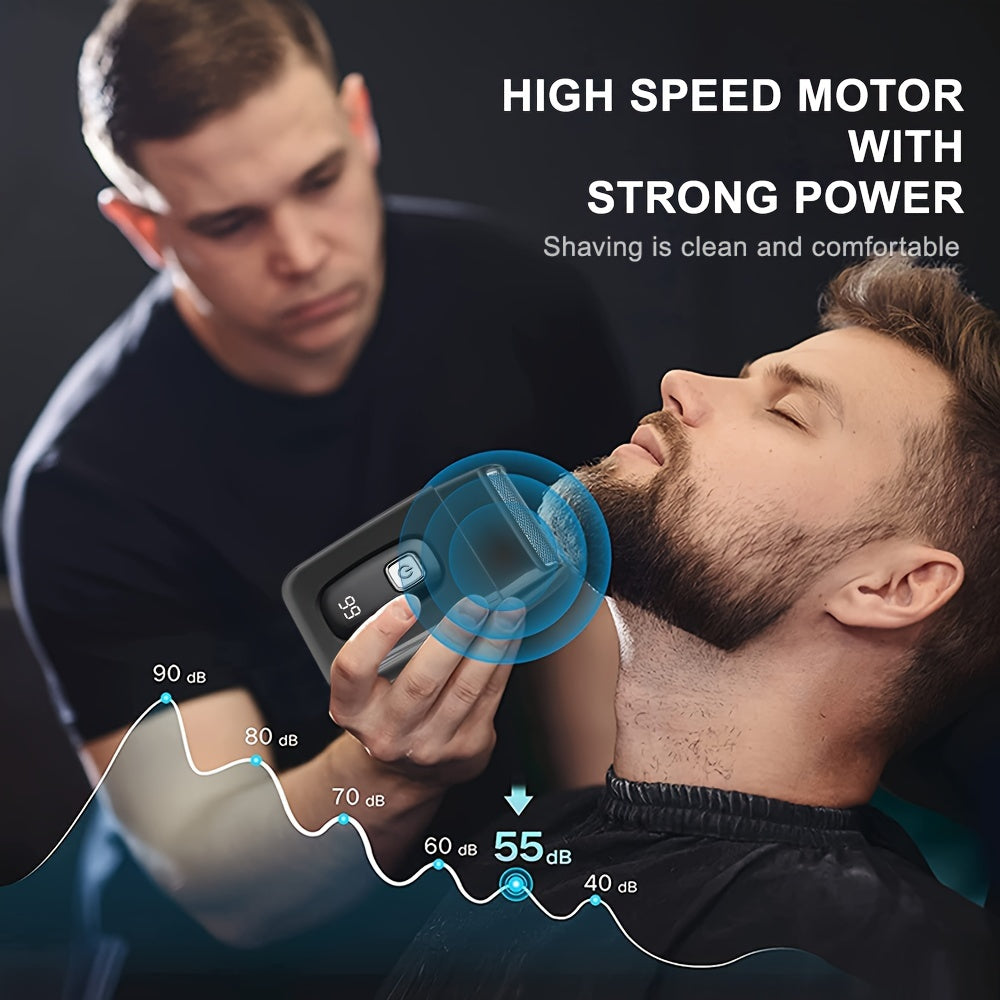 Erkaklar uchun USB zaryadlash va LCD ekran bilan qora nur raqamli ko'rsatkichli elektr shaver to'plami