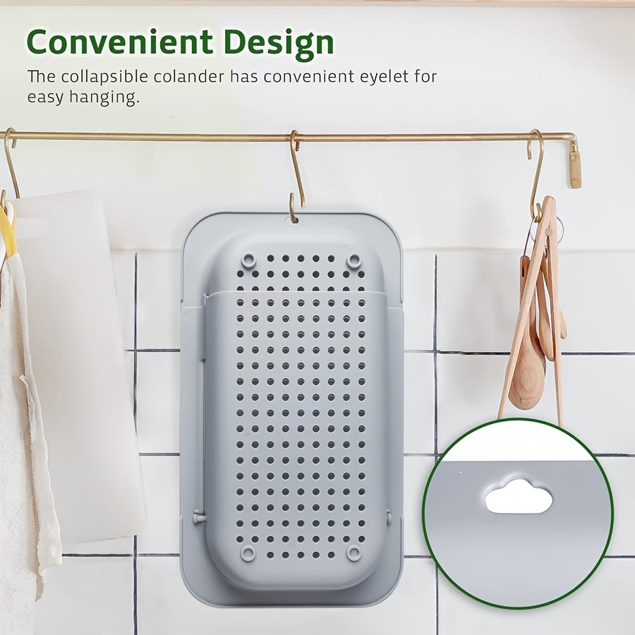 Extendable Collapsible Sink Colander and Strainer for Fruits and Vegetables