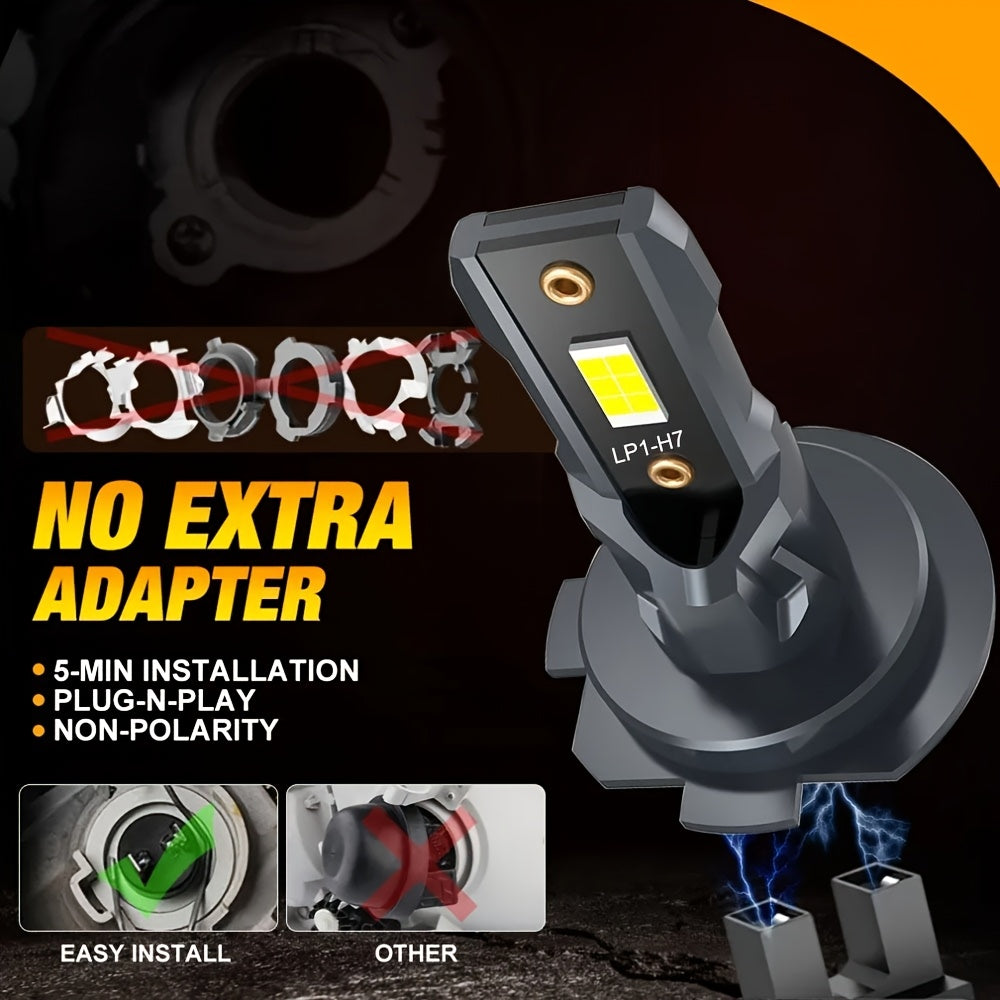 2 Pack LED Headlight Bulbs for Cars 22000LM CSP Chips Aluminum Body