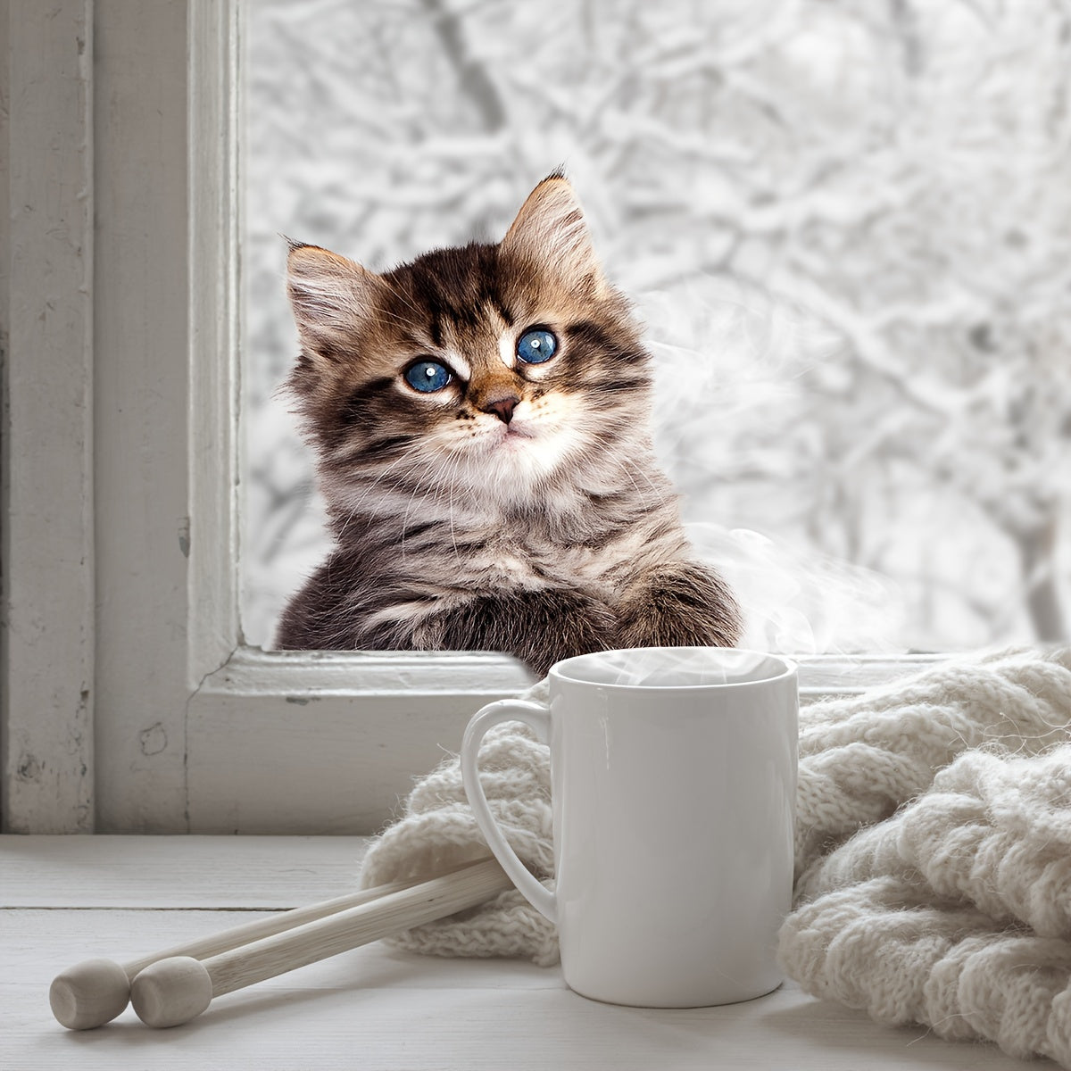 Plastic Cat Window Cling Sunlight Sticker Home Decor Wall Decal No Electricity