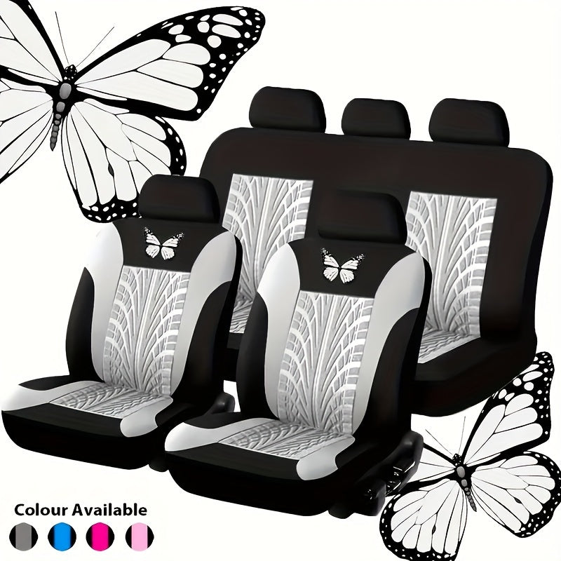 Full Set Of Cloth Car Seat Cover Universal Front And Rear Airbag Compatible