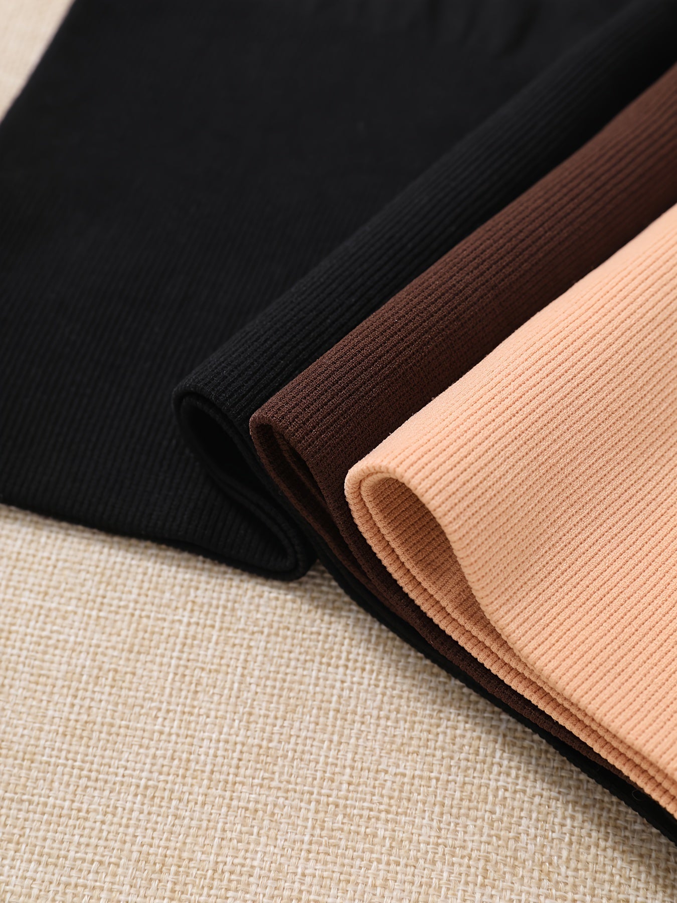 Women's High Waist Shaping Leggings Nylon Elastane Solid Colors 3 Pack