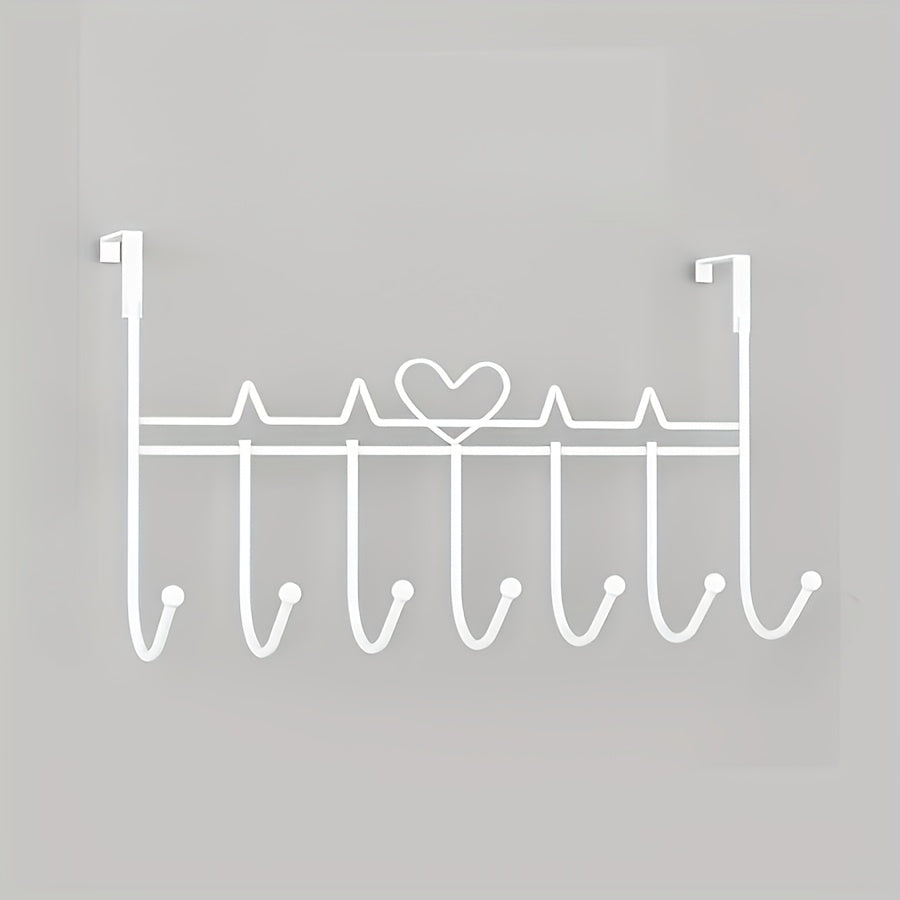 Qora metall devor uchun qulf va bezakli tutqichlar bilan kiyimlar, shlyapalar va uy uchun saqlash uchun tashkilotchi