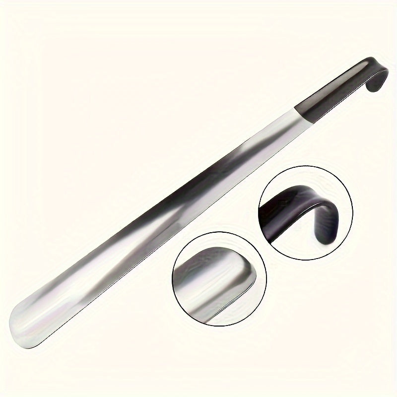 Long Handle Stainless Steel Ergonomic Shoe Puller for Seniors 41.91cm