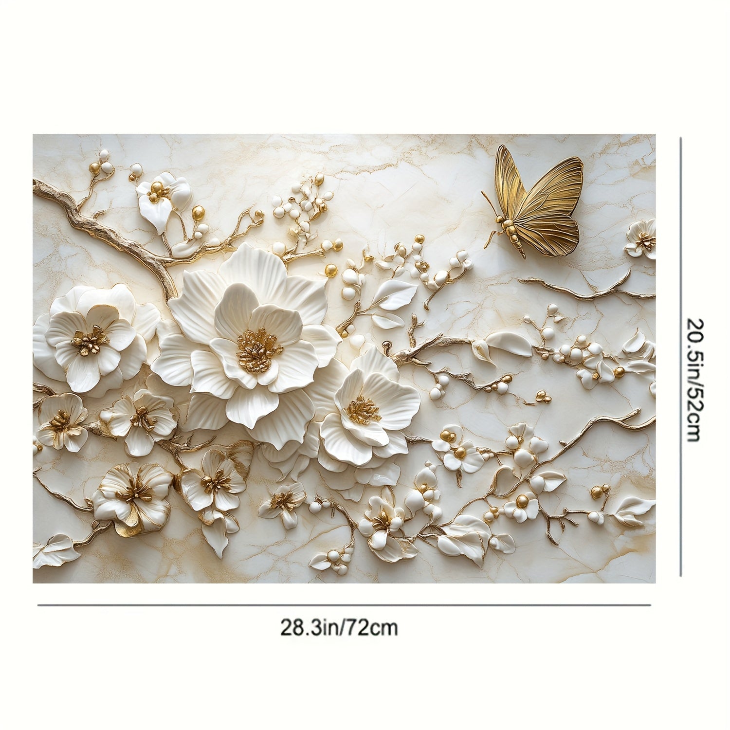 Alfombra antideslizante resistente al calor con diseño de mariposas y flores, 71.88cm x 52.07cm para estufas y hornos
