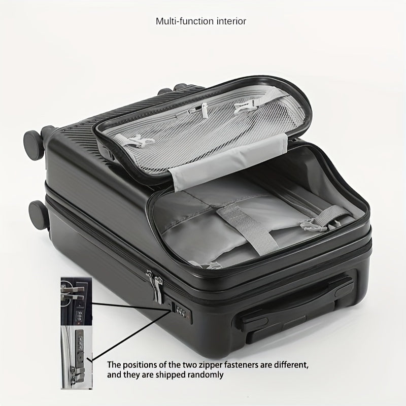 20 dyuymli qattiq qobiq bilan olib yuriladigan sumka TSA qulfi USB zaryadlash Spinner g'ildiraklar bilan