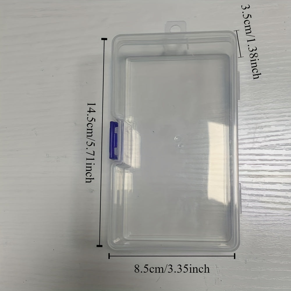 Caja de almacenamiento de plástico transparente con 5 compartimentos para joyas, maquillaje y herramientas