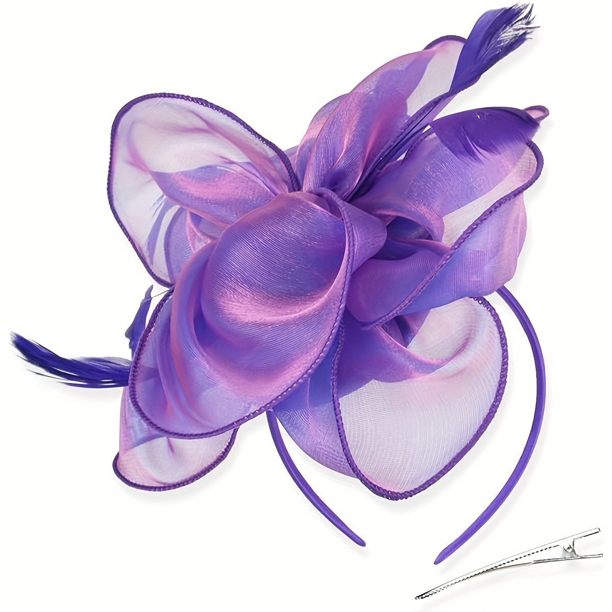 Sombrero fascinator de estilo 1950 para mujer, flor sin plumas, diadema para el cabello, fiesta de té, boda