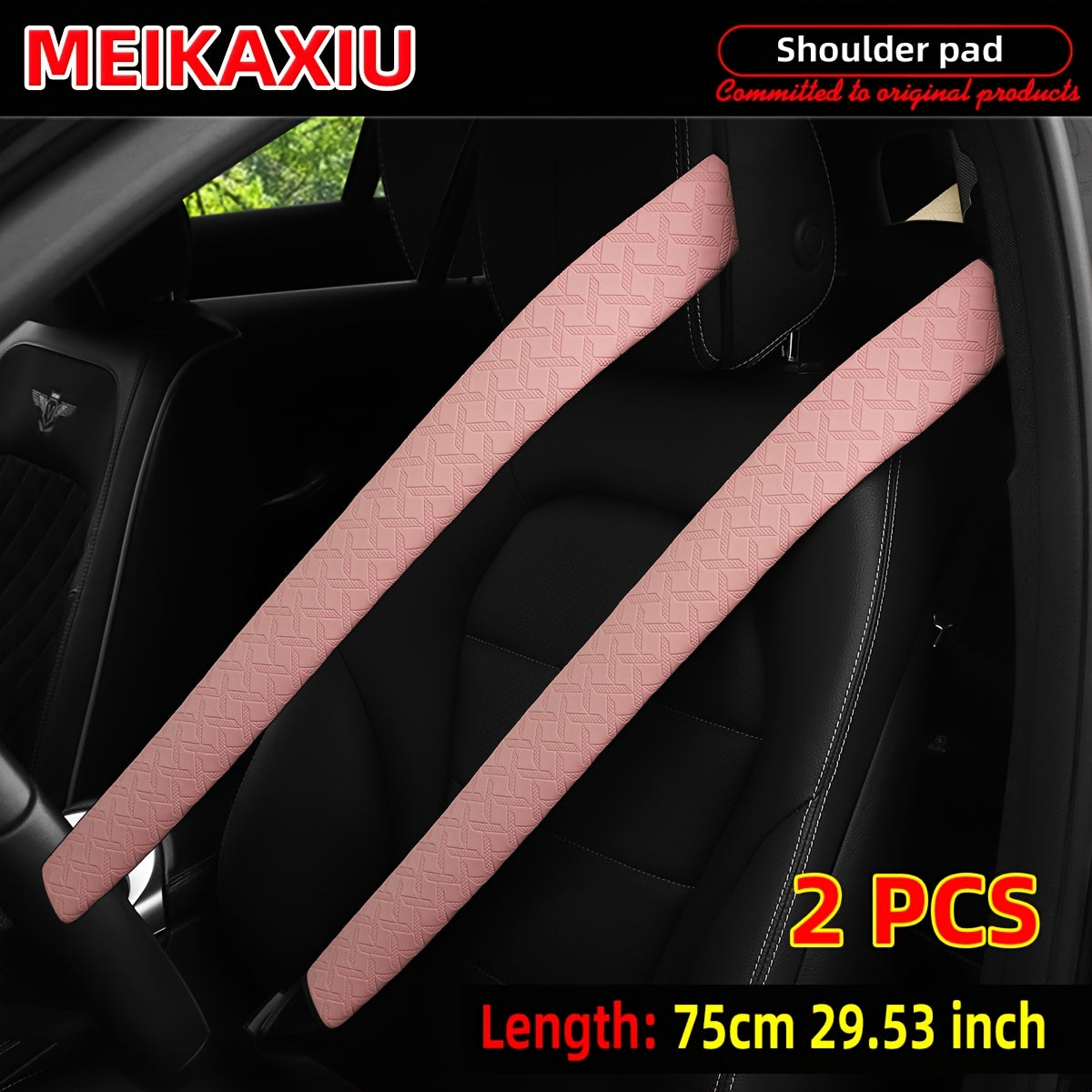 Unisex faux teri belbog‘i yelka pad sayohat avtomobil aksessuarlari 75cm