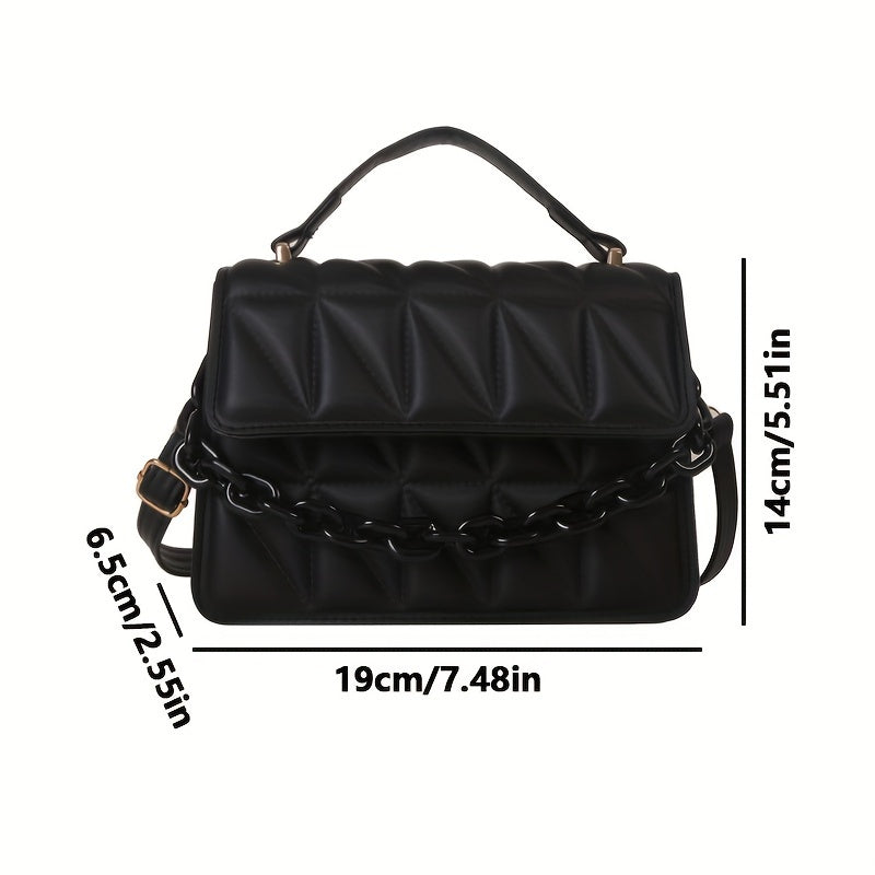 Women's Crossbody Bag PU Solid Color for Autumn Winter Holiday Gift