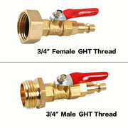 Winterizing Water Hose Blow Out Adapter Brass Quick Connect Garden Tool