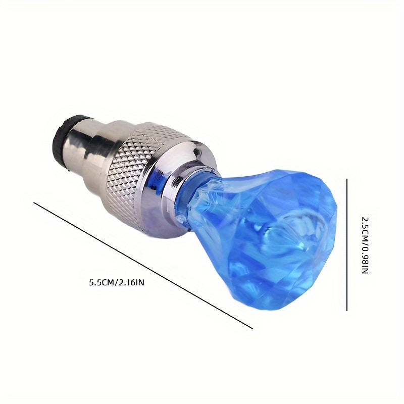 Motorcycle Tire Valve Core with Running Lights Red and Blue