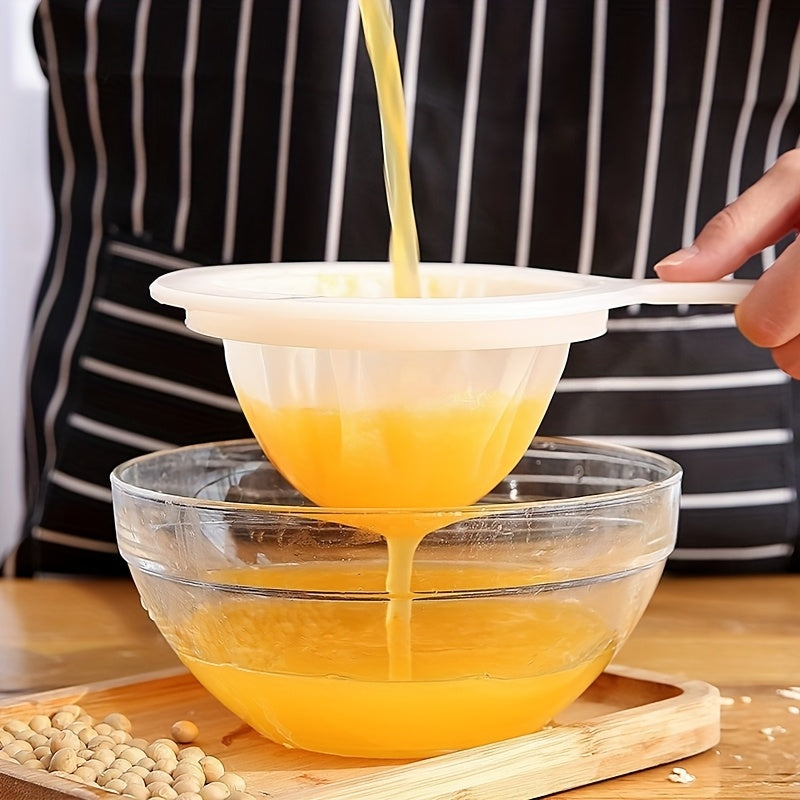 FineMesh 200-Mesh Ultra-Fine Mesh Strainer - Soya sutini, qahvani, yogurtni, sharbatni filtrlaydigan ideal - Qattiq moddalarni suzish uchun oziq-ovqat xavfsiz plastik oshxona elak.