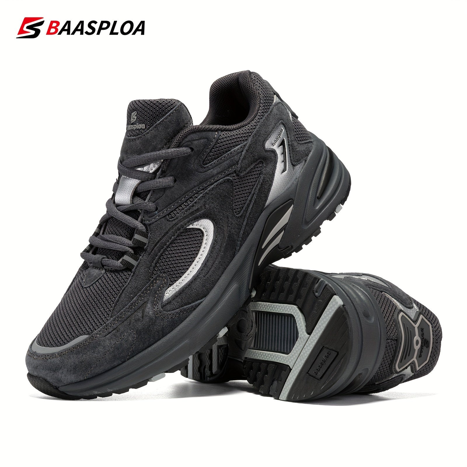 Erkaklar uchun zamonaviy retro qalin poyabzal, sirpanmaydigan bog'ichli dizayn, ochiq havoda faoliyatlar uchun mukammal.