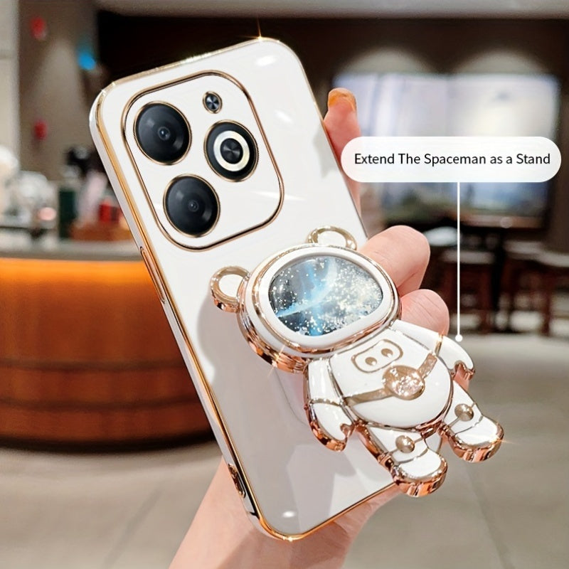 Shockproof TPU Phone Case with Anti-Drop Protection and Built-in Holder for Spark Series Models