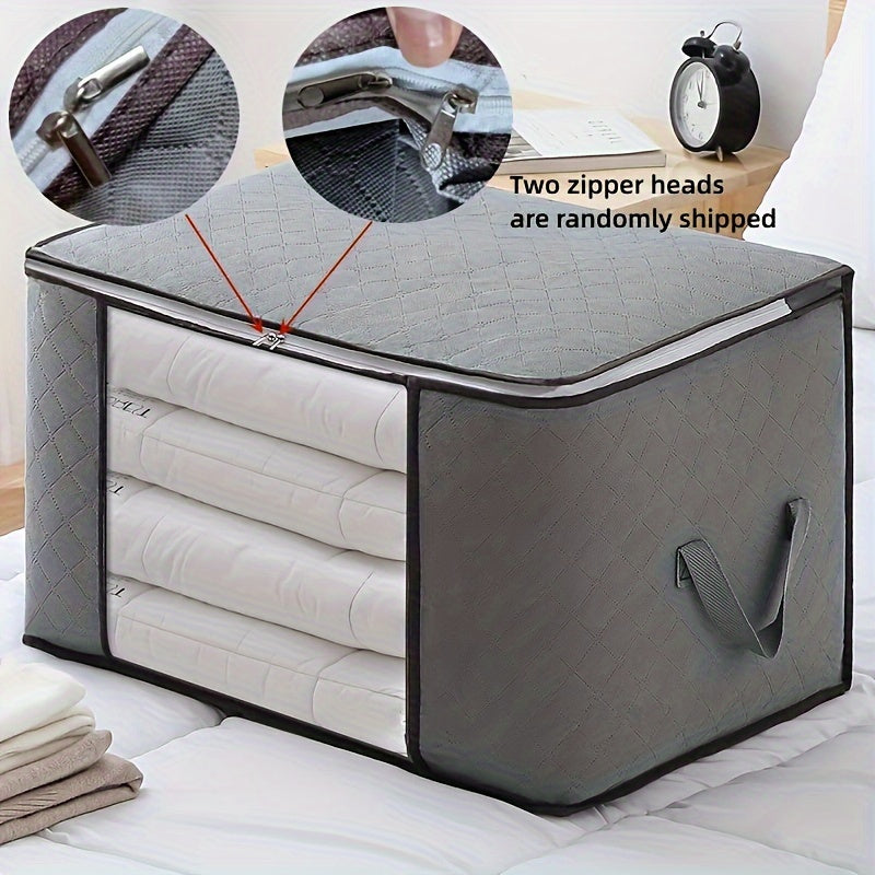 Extra-Large Waterproof Storage Bag with Clear Window and Handles for Clothing Bedding Toys