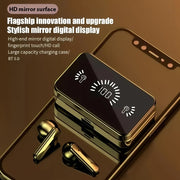 Беспроводные наушники с цифровым дисплеем для спорта, игр и шумоподавления.