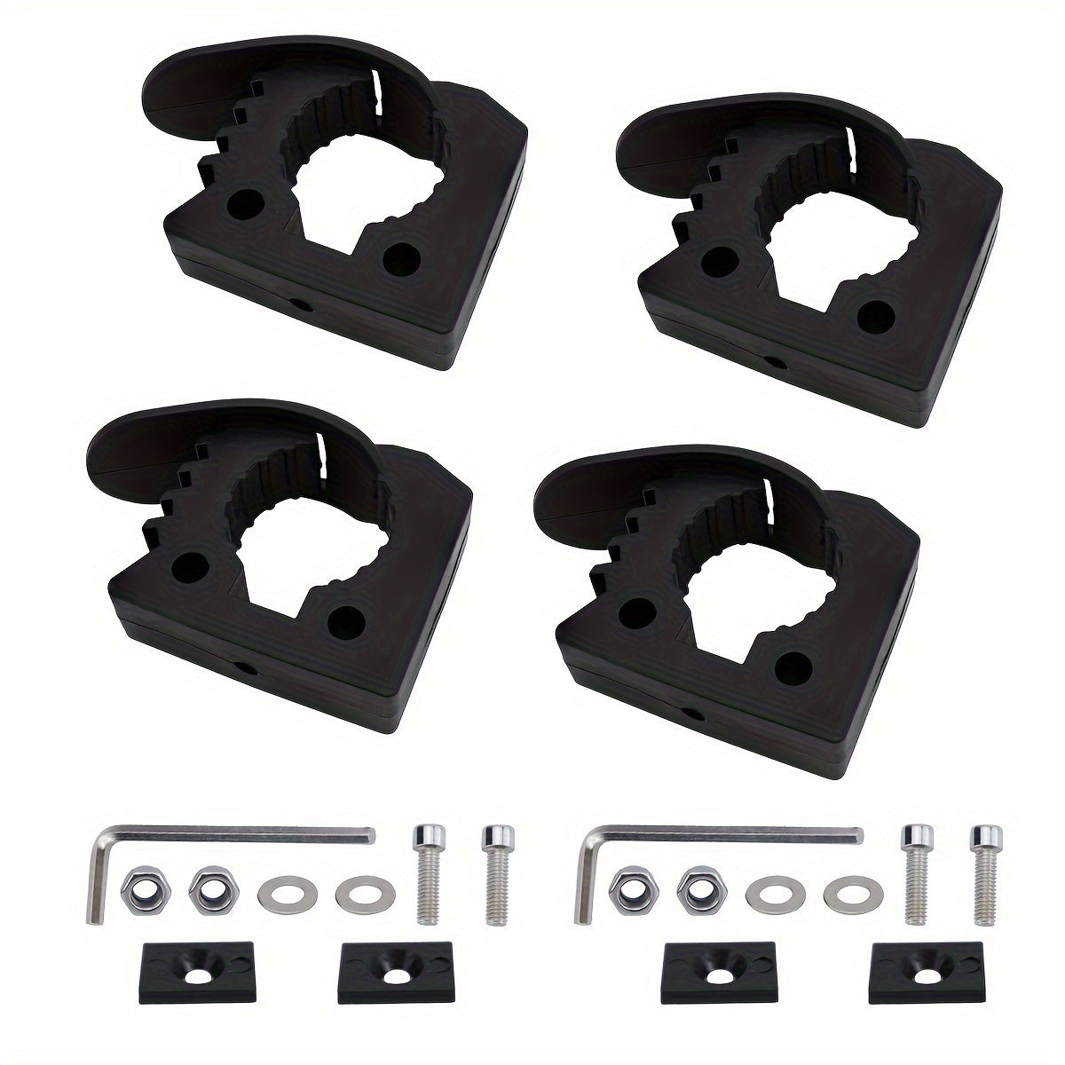 Rubber Clamps Red and Black Quick Release for Off-Road Vehicles