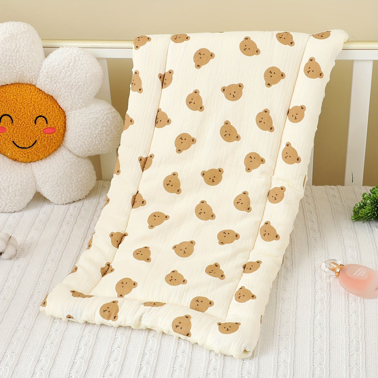 Yumshoq gazli stul qoplamasi, mo'yna bilan qoplangan va qo'ziqorin bargi dizayni bilan, bolalar uchun aralash ranglarda